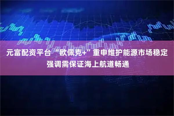 元富配资平台 “欧佩克+”重申维护能源市场稳定 强调需保证海上航道畅通